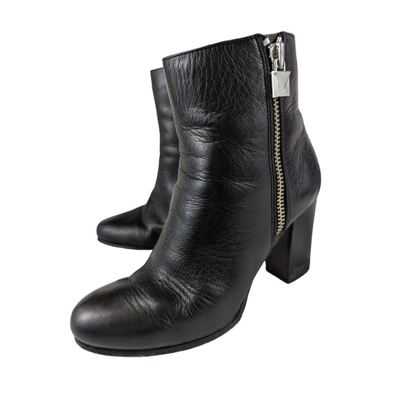 Michael Kors Shoes - MICHAEL KORS! BLACK LEATHER CHUNKY HEEL ANKLE BOOTS, BOOTIES! SZ 7M
